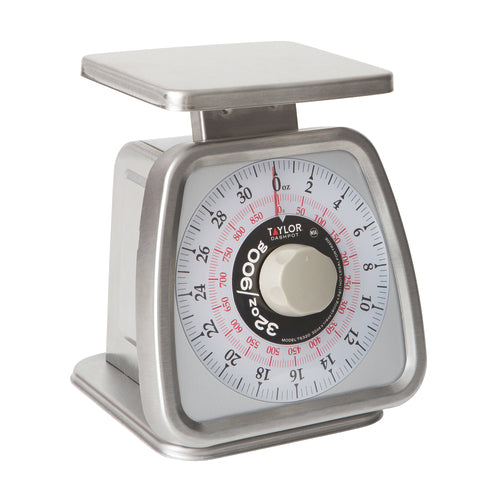 Taylor TS32D 32 oz Analog Portion Control Scale - 6" x 5 1/4", Stainless Steel-cityfoodequipment.com