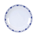 Thunder Group 1015TB 14 3/8" Round Lotus Plate - Melamine, White/Blue - 0.5, (dozen)-cityfoodequipment.com