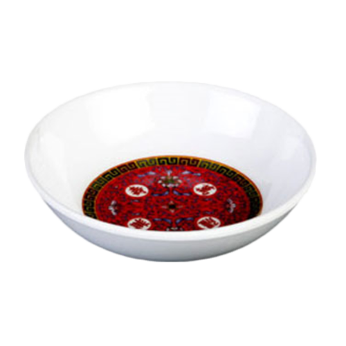 Thunder Group 1101TR 1 oz Melamine Sauce Dish, Red/White - 5, (dozen)-cityfoodequipment.com