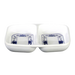 Thunder Group 1102TB 2 oz Melamine Sauce Dish, White/Blue - 2, (dozen)-cityfoodequipment.com