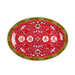 Thunder Group 2008TR 8" x 6" Oval Longevity Platter - Melamine, Red/White - 1, (dozen)-cityfoodequipment.com