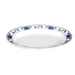 Thunder Group 2109TB 9" x 6 3/4" Oval Lotus Platter - Melamine, White/Blue - 1, (dozen)-cityfoodequipment.com