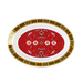 Thunder Group 2110TR 10" x 7 1/2" Oval Longevity Platter - Melamine, Red/White - 1, (dozen)-cityfoodequipment.com