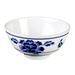 Thunder Group 3004TB 12 oz Lotus Rice Bowl - Melamine, White/Blue - 1, (dozen)-cityfoodequipment.com