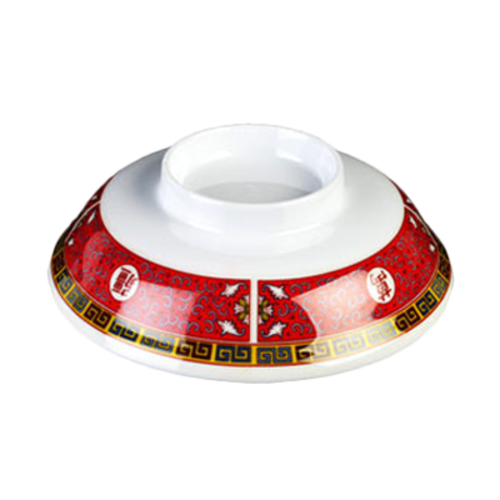 Thunder Group 3201CTR 5 1/4" Round Longevity Lid for Noodle Bowl - Melamine, Red/White - 1, (dozen)-cityfoodequipment.com
