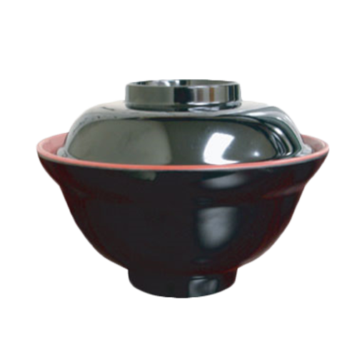 Thunder Group 3223JBR 16 oz Round Melamine Soup/Rice Bowl, Red/Black - 1, (dozen)-cityfoodequipment.com