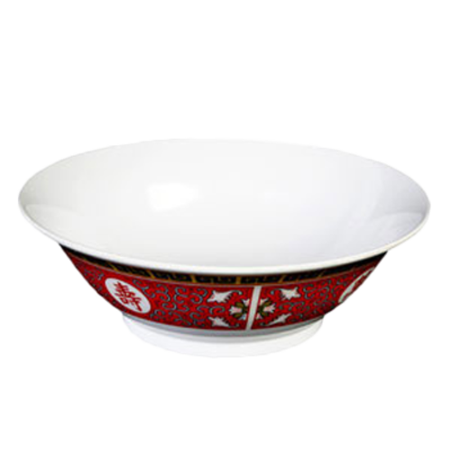 Thunder Group 5008TR 35 oz Round Longevity Special Bowl - Melamine, Red/White - 1, (dozen)-cityfoodequipment.com