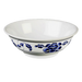Thunder Group 5085TB 70 oz Round Melamine Bowl, White/Blue - 0.5, (dozen)-cityfoodequipment.com