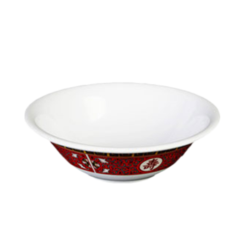 Thunder Group 5106TR 15 oz Round Melamine Bowl, Red/White - 1, (dozen)-cityfoodequipment.com