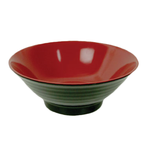 Thunder Group 5185JBR 42 oz Round Melamine Soba Noodle Bowl, Red/Black - 1, (dozen)-cityfoodequipment.com