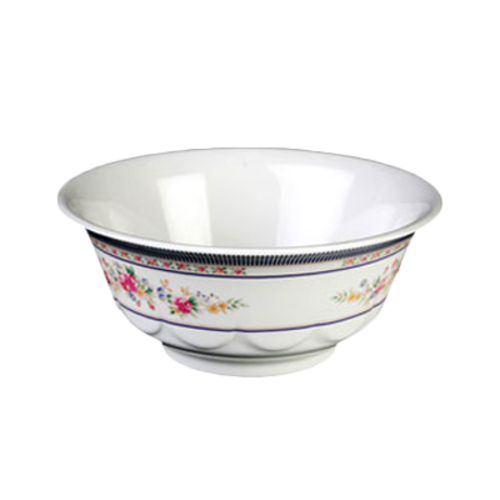Thunder Group 5265AR 25 oz Round Scalloped Melamine Bowl, Rose - 1, (dozen)-cityfoodequipment.com