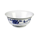 Thunder Group 5275TB 34 oz Round Melamine Bowl, White/Blue - 1, (dozen)-cityfoodequipment.com