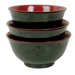 Thunder Group 5560JBR 24 oz Round Melamine Donburi/Soba Soup Bowl, Red/ Black - 1, (dozen)-cityfoodequipment.com