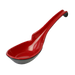 Thunder Group 7100JBR 1 oz Melamine Soba/Rice Spoon, Red/Black - 5, (dozen)-cityfoodequipment.com
