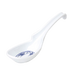 Thunder Group 7100TB 1 oz Melamine Soup Spoon, White/Blue - 5, (dozen)-cityfoodequipment.com