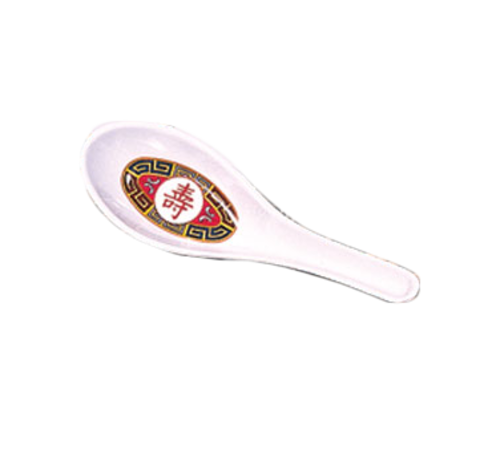Thunder Group 7003R 3/4 oz Melamine Won Ton Spoon, Red/White - 5, (dozen)-cityfoodequipment.com