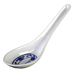 Thunder Group 7004TB 3/4 oz Melamine Soup Spoon, White/Blue - 5, (dozen)-cityfoodequipment.com
