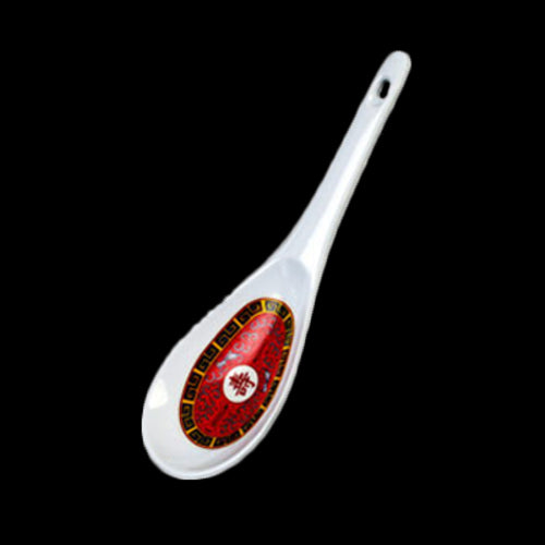 Thunder Group 7005R 1 1/2 oz Melamine Rice Ladle, Red/White - 2, (dozen)-cityfoodequipment.com