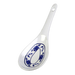 Thunder Group 7007B 2 1/2 oz Melamine Ladle/Soup Spoon, White/Blue - 2, (dozen)-cityfoodequipment.com