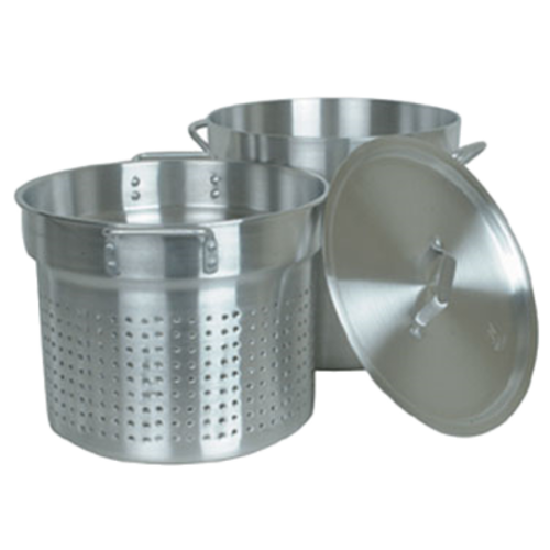 Thunder Group ALSKPC120 3 Piece 20 qt Pasta Cooker - Aluminum - 1, (set)-cityfoodequipment.com