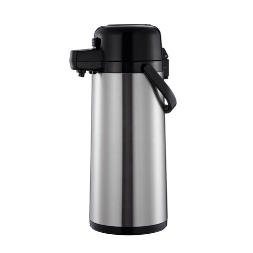 Thunder Group ASPS325 2 1/2 Liter Push Button Airpot - Stainless Steel Liner, Stainless - 6, (each)-cityfoodequipment.com