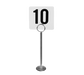 Thunder Group CRTCH008 8" Number Card Holder - Chrome - 12, (each)-cityfoodequipment.com