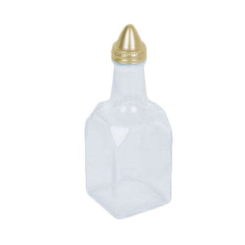 Thunder Group GLTWOC206 6 oz Cruet w/ Gold Plated Top - Glass, Clear - 1, (dozen)-cityfoodequipment.com