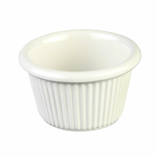 Thunder Group ML507B1 1 1/2 oz Fluted Melamine Ramekin, Bone - 1, (dozen)-cityfoodequipment.com