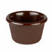 Thunder Group ML507C1 1 1/2 oz Fluted Melamine Ramekin, Chocolate - 1, (dozen)-cityfoodequipment.com