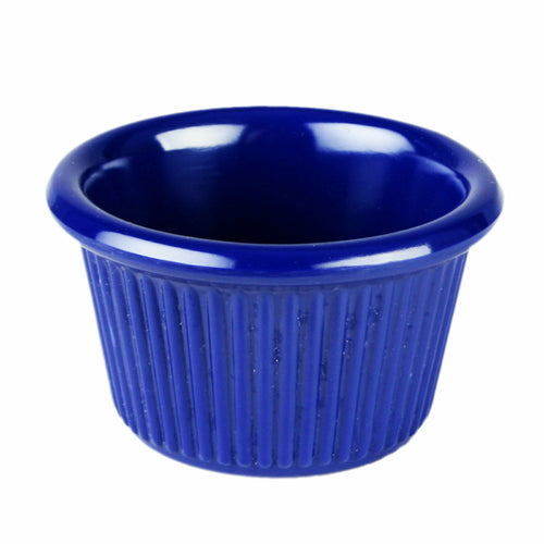 Thunder Group ML507CB1 1 1/2 oz Fluted Melamine Ramekin, Cobalt Blue - 1, (dozen)-cityfoodequipment.com