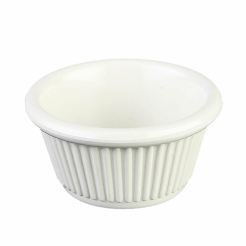 Thunder Group ML509B1 2 oz Fluted Melamine Ramekin, Bone - 1, (dozen)-cityfoodequipment.com