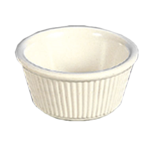 Thunder Group ML531B1 3 oz Fluted Melamine Ramekin, Bone - 1, (dozen)-cityfoodequipment.com