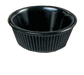 Thunder Group ML531BL1 3 oz Fluted Melamine Ramekin, Black - 1, (dozen)-cityfoodequipment.com