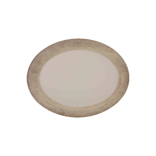 Thunder Group DM213J 13 1/2" x 10 1/2" Oval Jazz Platter - Melamine, Beige - 0.5, (dozen)-cityfoodequipment.com