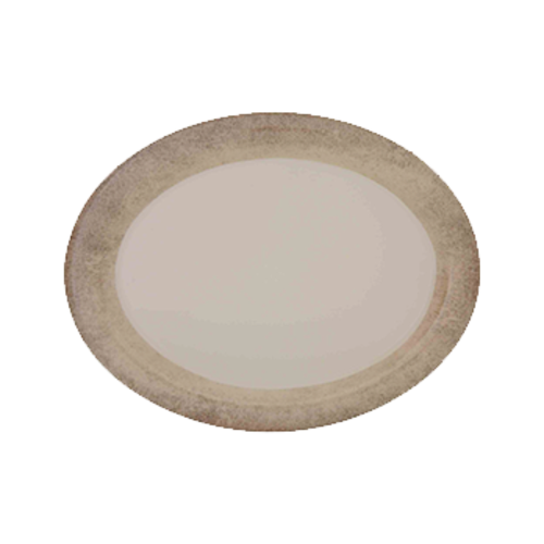 Thunder Group DM209J 9 1/2" x 7 1/4" Oval Jazz Platter - Melamine, Beige - 1, (dozen)-cityfoodequipment.com