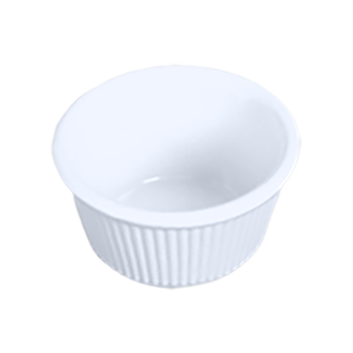 Thunder Group ML507W1 1 1/2 oz Fluted Melamine Ramekin, White - 1, (dozen)-cityfoodequipment.com
