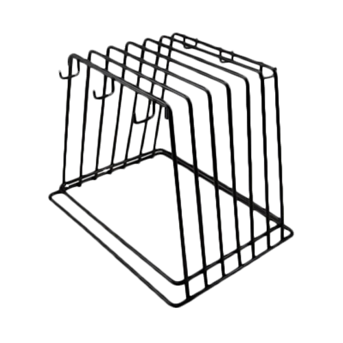 Thunder Group PLCBR006 6 Slot Cutting Board Rack - Wire, Black - 6, (each)-cityfoodequipment.com