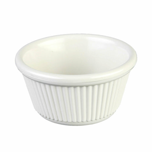 Thunder Group ML532B1 4 oz Fluted Melamine Ramekin, Bone - 1, (dozen)-cityfoodequipment.com