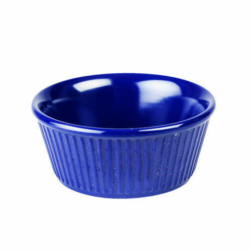 Thunder Group ML533CB1 3 1/2 oz Fluted Melamine Ramekin, Cobalt Blue - 1, (dozen)-cityfoodequipment.com