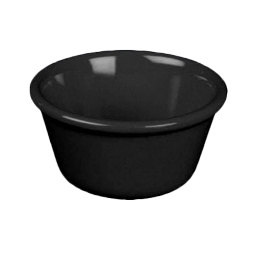 Thunder Group ML538BL1 4 oz Smooth Melamine Ramekin, Black - 1, (dozen)-cityfoodequipment.com