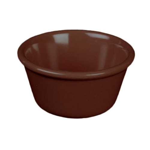 Thunder Group ML538C1 4 oz Smooth Melamine Ramekin, Chocolate - 1, (dozen)-cityfoodequipment.com