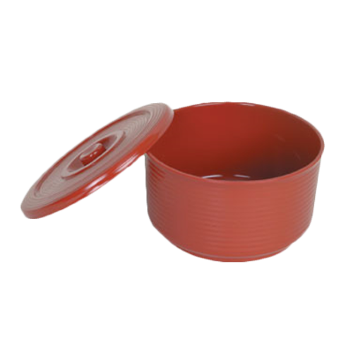Thunder Group P-222 72 oz Rice Bowl w/ Cover - Plastic, Red - 1, (set)-cityfoodequipment.com