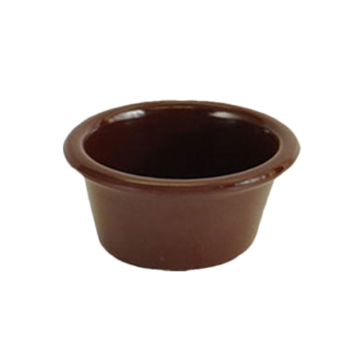 Thunder Group ML539C1 6 oz Smooth Melamine Ramekin, Chocolate - 1, (dozen)-cityfoodequipment.com