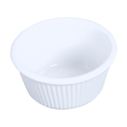 Thunder Group ML532W1 4 oz Fluted Melamine Ramekin, White - 1, (dozen)-cityfoodequipment.com