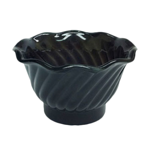 Thunder Group PLDS005K 5 oz Swirl Tulip Dessert Dish, Black - 1, (dozen)-cityfoodequipment.com
