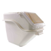 Thunder Group PLIB005S Shelf Ingredient Bin - 5 Gallon Capacity, Clear Lid/White Base - 1, (each)-cityfoodequipment.com