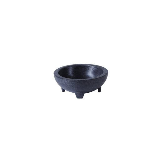 Thunder Group PLMJ004BK 4 oz Molcajete Salsa Bowl, Plastic, Black - 1, (pack)-cityfoodequipment.com