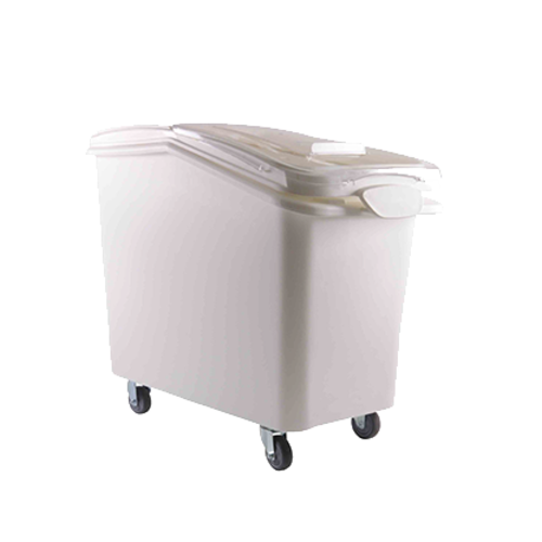 Thunder Group PLIB027C Ingredient Bin - 27 Gallon Capacity, Clear Lid/White Base - 1, (each)-cityfoodequipment.com