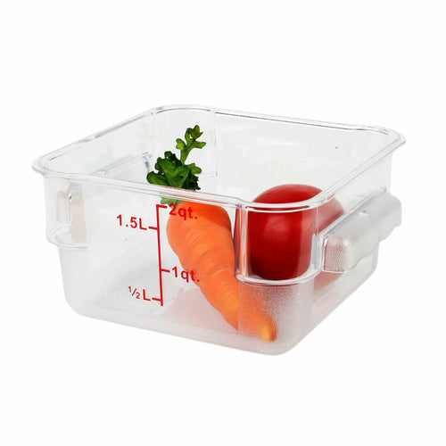 Thunder Group PLSFT002PC 2 qt Square Food Storage Container - Clear - 6, (each)-cityfoodequipment.com