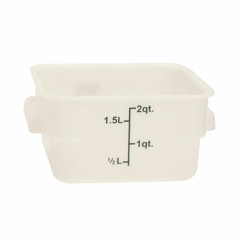 Thunder Group PLSFT002PP 2 qt Square Food Storage Container - Polypropylene, White - 6, (each)-cityfoodequipment.com